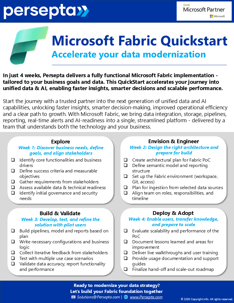 Microsoft Fabric Quickstart Guide for easy setup and integration of Fabric analytics services